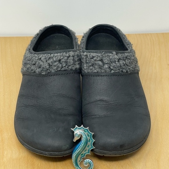 Merrell Encore Cassie Leather/Wool Slip On Clogs Black Size 10 - Picture 2 of 9